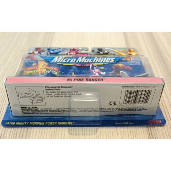 Vintage NIB Micro Machines Mighty Morphin Power Rangers Set #5 PINK RANGER - Picture 3 of 8